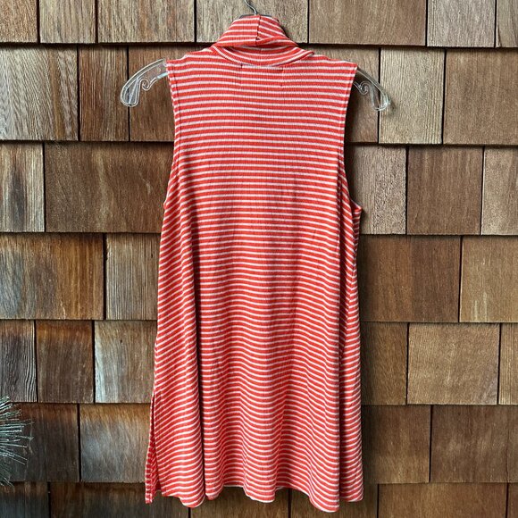 EUC Anthropologie Puella Orange Striped Sleeveless A-line Tunic in Large - Picture 6 of 10